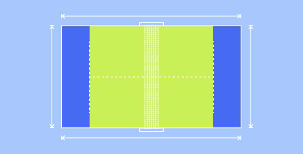 Стандартные размеры корта для падел-тенниса