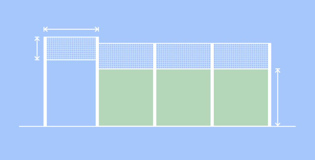 Стандартные размеры корта для падел-тенниса