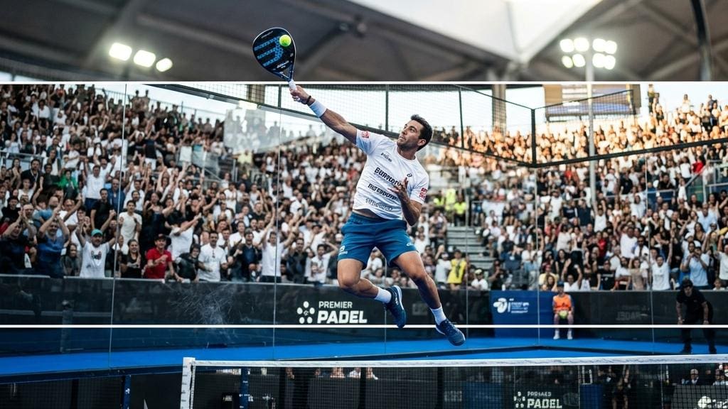 Розыгрыш на турнире Premier Padel с профессиональными игроками